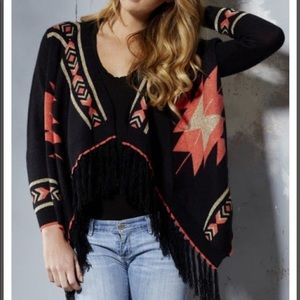 Elan Aztec print cardigan